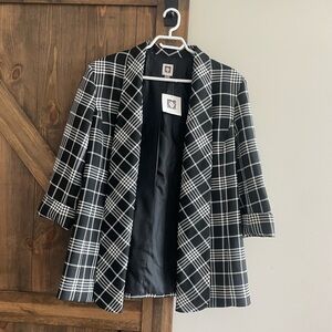 Anne Klein Plaid Blazer